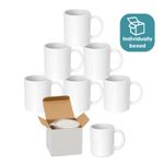 11oz Blank AAA Sublimation Mugs – Glossy White Ceramic – 6/12/18/36 + Gift Boxes