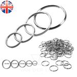 Van Der Linn KEYRING SPLIT RING Silver Small Large Key Ring 15 20 25 30 35 50mm