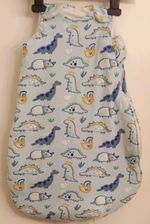George Baby Sleeping Bag 2.5 Tog 0-6 Months Cotton Blue Dinosaur Print