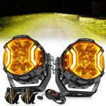 Auxbeam 3"inch Side Shooter LED Work Driving Lights Spot Pods Amber DRL Lamp 4WD