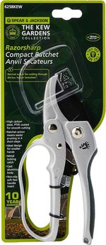 Spear & Jackson 6258KEW Kew Gardens Collection Compact Ratchet Anvil Secateurs