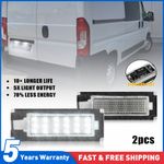 2x Plug and Play LED License Number Plate Light For Peugeot Boxer Fiat Ducato UK