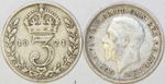 1920 - 1926 George V Silver Threepence 1st Design Choice of Date / Year