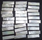 32x 19th CENTURY CHINESE HAND CARVED MOTHER OF PEARL OBLONG GAMING COUNTERS 55mm