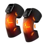 2X Cordless Knee Massager for Pain Relief w/3 Heating Levels & 3 Vibration Modes
