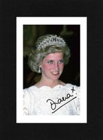 8X6 Mount PRINCESS DIANA  Autograph Signed PHOTO Gift Print Ready To Frame