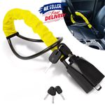 Steering Wheel Seat Belt Lock +3 Keys Car & Van Heavy Duty Anti Theft Device