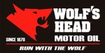 WOLF'S HEAD MOTOR OIL SINCE 1878 24" HEAVY DUTY USA MADE METAL ADVERTISING SIGN