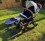 ICandy Peach Pushchair & CarryCot Navy Blue &Tan