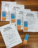 Wedding Activity Book with Crayons Kids Table Pack A5 Party Set