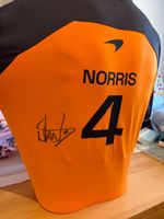 Lando Norris Hand Signed McLaren Champion Formula 1 Tee Shirt COA + PSA QO CARD