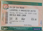 2005/06- FA Cup Liverpool vs Manchester United Match Ticket Stub 