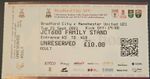 Bradford City vs Manchester United - 2021/22 Match Ticket 