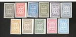1968 Province of Saskatchewan Law Stamps Roulette Perforations  MNH  set 