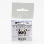 50 Dauwalders Top Opening Stamp Mounts: BLACK 21x24mm