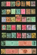 India #6/#58 1855-1900 Asstd Queen Victoria Issues with Official Overprints M&U