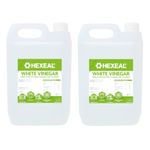 Hexeal White Vinegar 2 x 5L - Food Grade - Cooking, Cleaning, Pickling & Baking