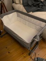 Babylo Bedside Cozi Sleeper Cot/ Crib/ Bassinet. Grey. Mattress. RRP £79.99!