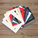 Packs of 5* Black White Ivory Grey Pink Blue Plum Green Picture Photo Mounts