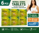 6 x Herbal Senna Tablets 20 Tablets Each Natural Constipation Relief Adult Senna