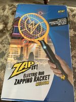 Zap It Electric Bug Zapping Racket Medium Size Brand New