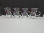 Set of 4 Circleware MCM Retro Style drinking glasses.Pattern Circles USED