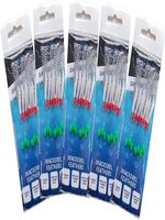 mackerel feathers sea fishing rigs lures 7 Hooks Sabiki Rig - hook size 2