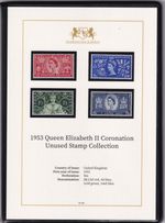 GB - coronation set - Sg532-535 -Harrington & Byrne folder - MNH + COA