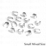 Silver Bail Connector Bale Pinch Clasp Pendant Necklace Findings Mixed Sizes UK