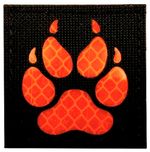K9 Red Paw Official VELCRO® Dog Handler Patch MWD Black Reflective Combat
