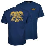 SANTA CRUZ  Rare Archy Wave Tee - Surfing Tee / T Shirt - Large - Indigo - Surf 