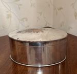 Victorian Silver Plate Box of Oval form.