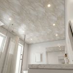 8PCS Marble Bathroom Wall Panels Shower Wet Wall PVC Ceiling Cladding Kitchen UK