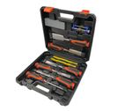 Wood Chisel Set 10 pcs & Sharpening Stone + Honing Guide & Pencils Carpentry