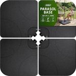 4 x OUTDOOR UMBRELLA CANTILEVER PARASOL BASE STAND SAND WATER FILLED WEIGHT 80KG