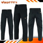 Work Trousers Black Falcon Men's Heavy Duty Cargo Combat Pants with Multi Pocket