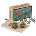 Classic Jacks Kids Retro Traditional Metal Game with 10 Jacks and 2 Bouncy Balls