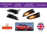 Vauxhall Astra K MK7 Dynamic Sweeping Side Indicator Turn Signals BLACK LED