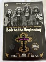 BACK TO THE BEGINNING Official Programme - Ozzy Osbourne Black Sabbath