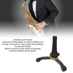 _Soprano Sax Stand Foldable Portable Prevent Slip Saxophone Tripod Holder For