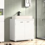 Under Sink Bathroom Cabinet Basin Unit Cupboard Storage Unit Furniture White