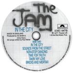 The Jam. All Mod Cons. In The City. Record Label Vinyl Sticker. Paul Weller. Mod