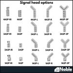 1, 2, 3 & 4 Aspect Signal (LED) - OO Gauge 1:76 Pack of 6 Model Railway Scenery