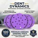 Premium Purple CERAMIC Sanding Discs 150mm 6" - 21 Hole - Hook & Loop - 80-1000 