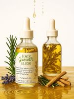 Hair Growth Elixir Oil - Rosemary Herbal Natural Oil Treatment Regrowth & Thick