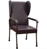 Chelsfield Height Adjustable High Back Chair with side wings in Brown