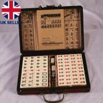 Vintage Mahjong Rare 144 Tiles Mah Jong Set Bamboo Piece w/ English Instructions