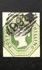 Queen Victoria GB 1/Embossed Issue SG.55 Used Cut Square VF
