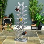 Modern Home Decor - 27 Bottle Freestanding Wine Rack - Polished Nickel