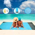 Beach Blanket, 210 x 200cm Picnic Blanket Extra Large Waterproof Beach Mat with